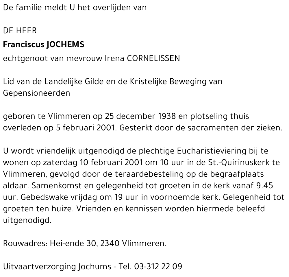  JOCHEMS
