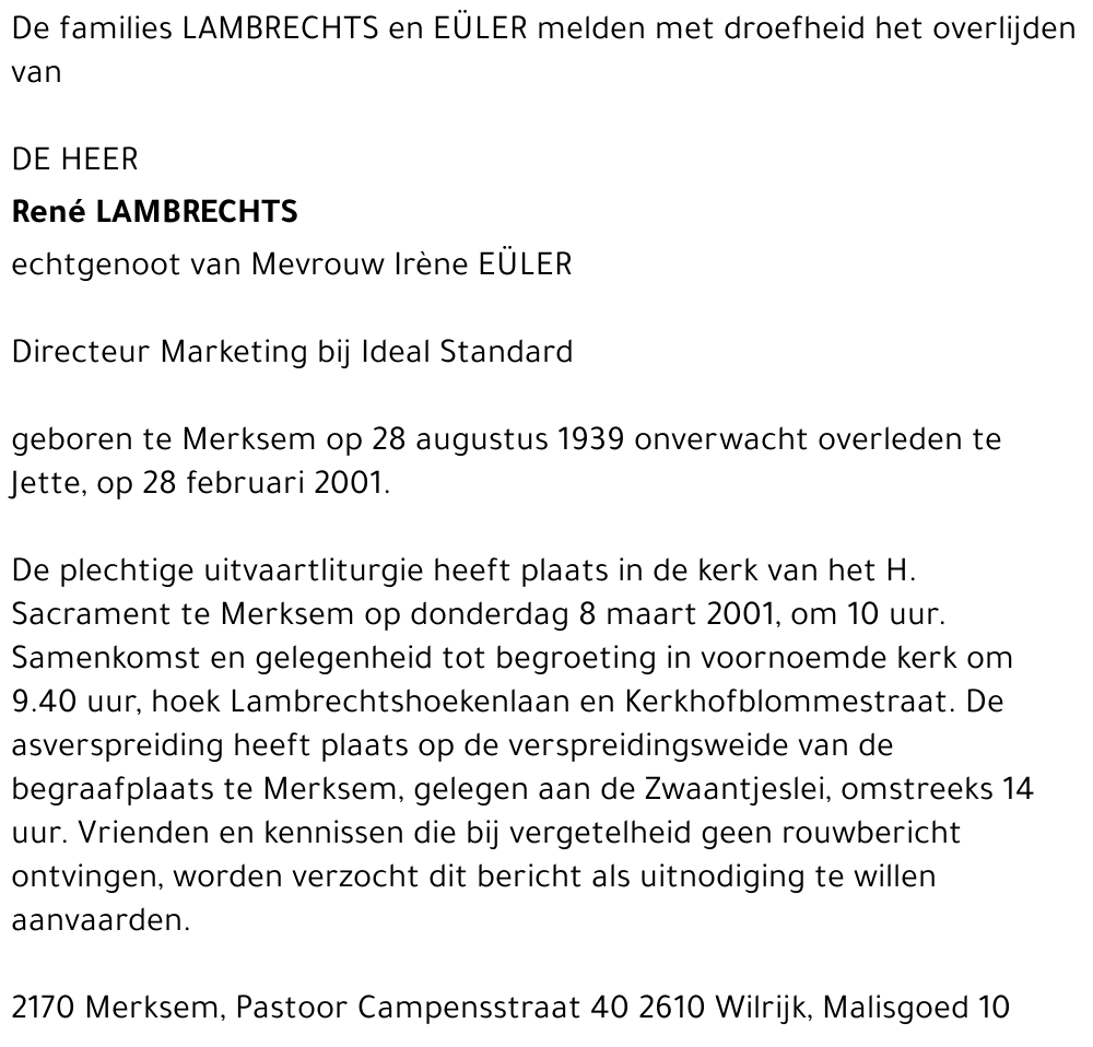  LAMBRECHTS