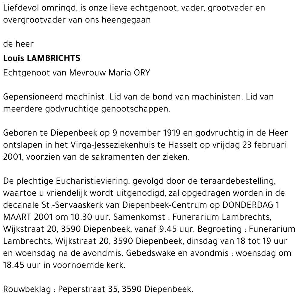  LAMBRICHTS
