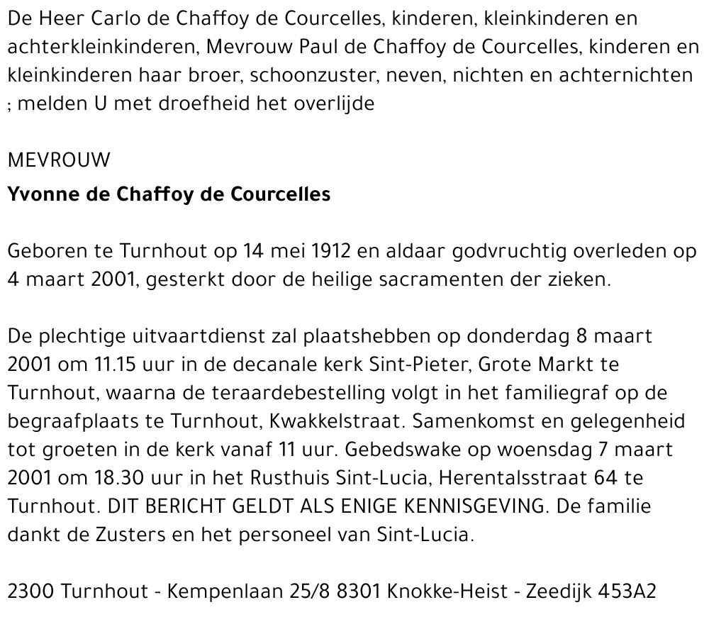  de Chaffoy de Courcelles