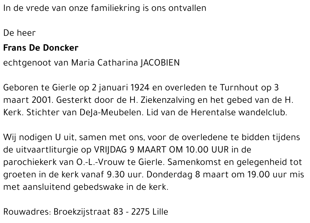  De Doncker