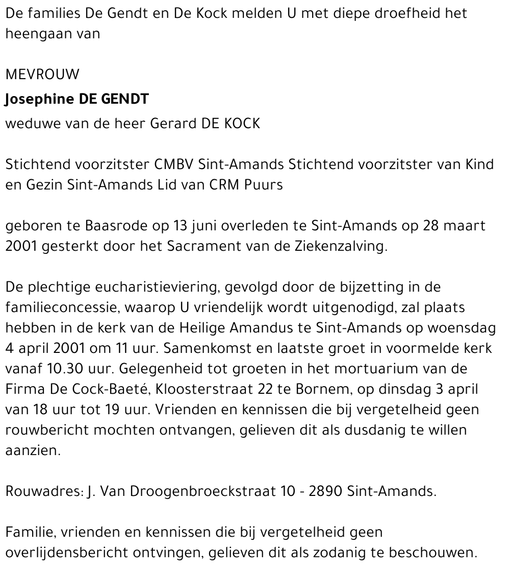  De Gendt