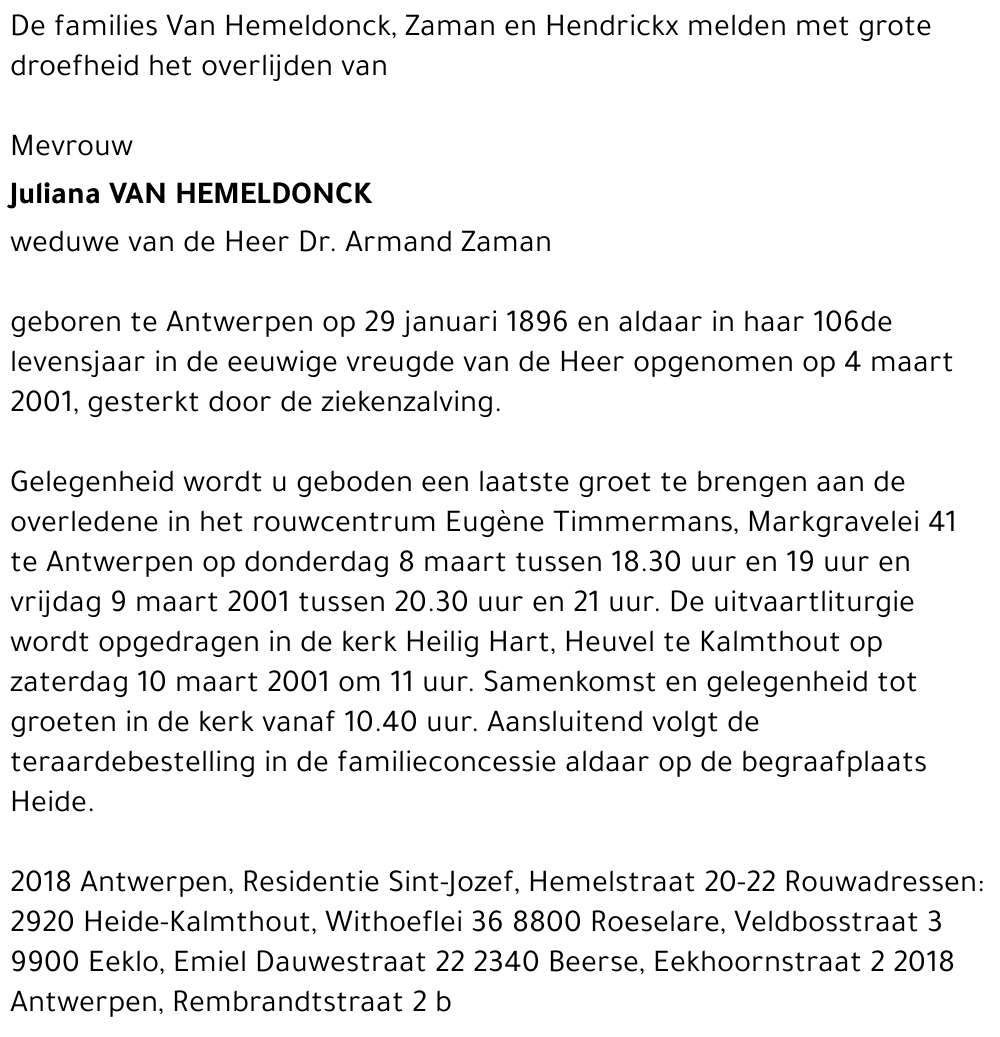  Van Hemeldonck