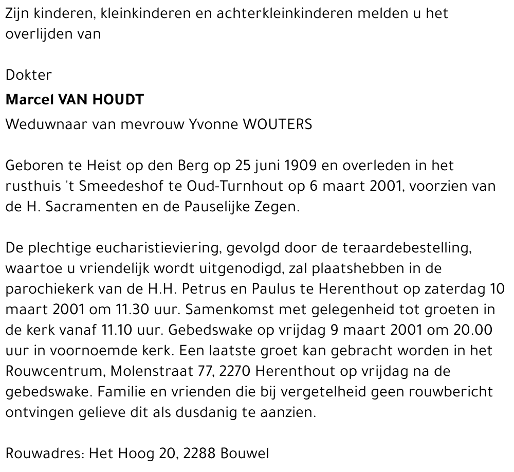  Van Houdt