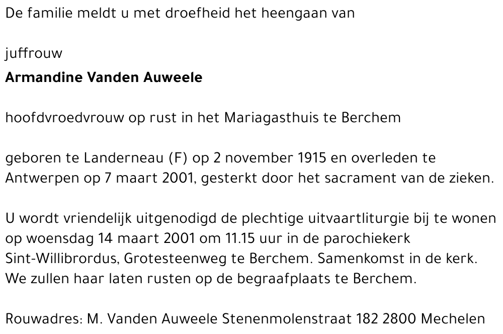  Vanden Auweele