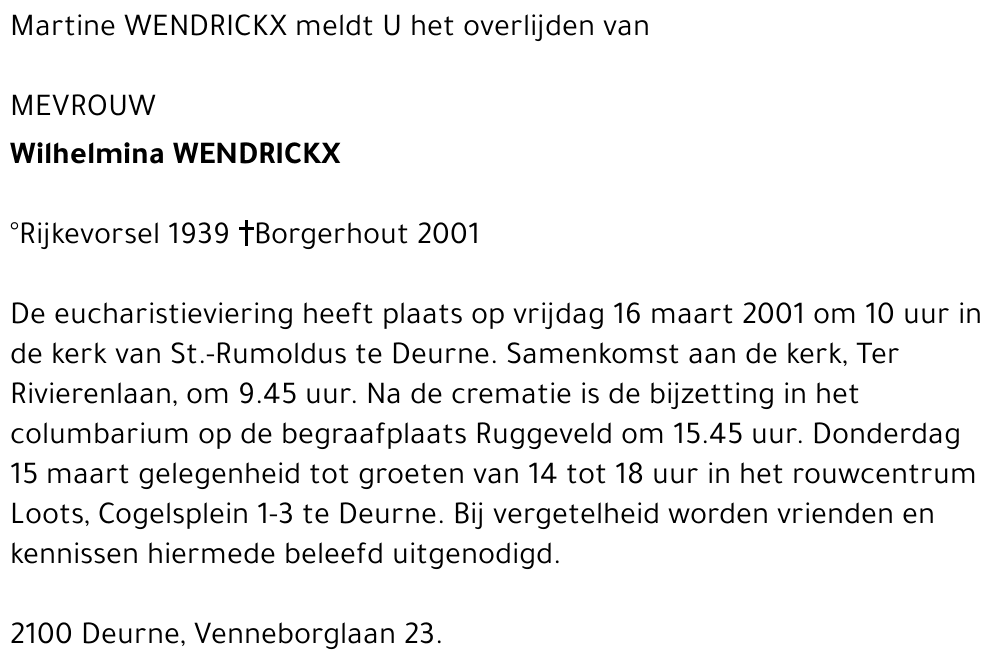  Wendrickx