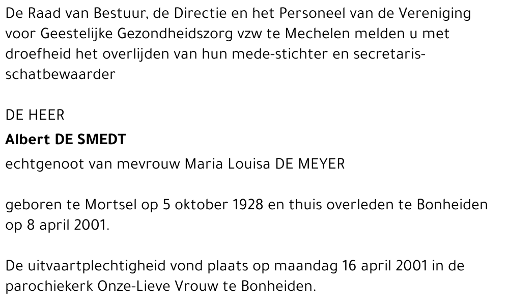  DE SMEDT