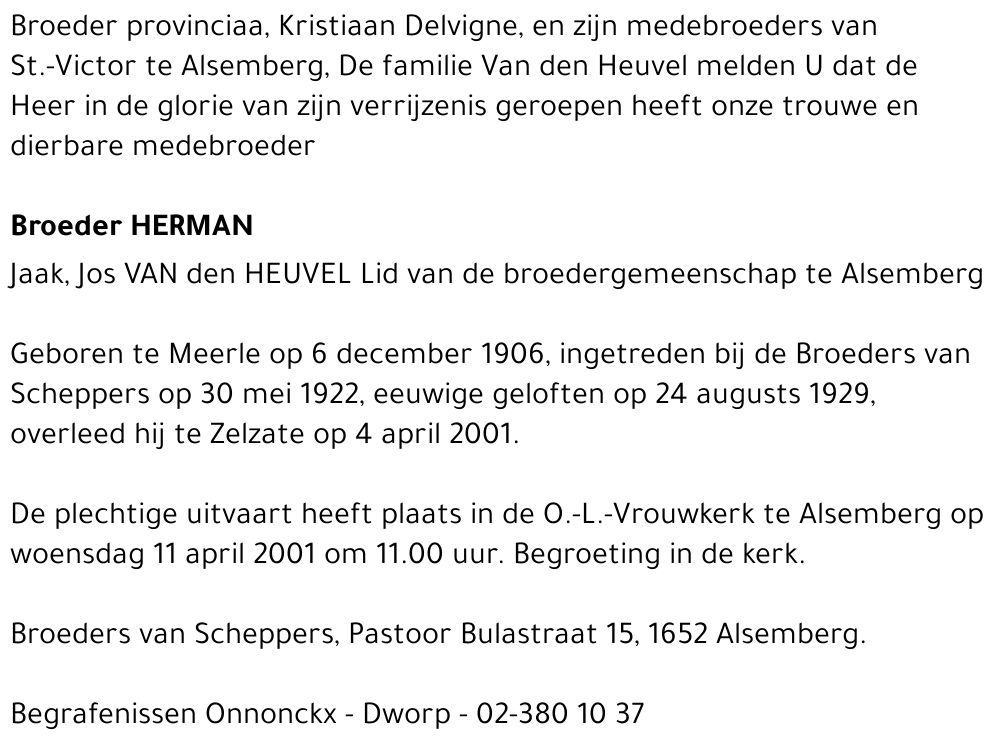  VAN DEN HEUVEL