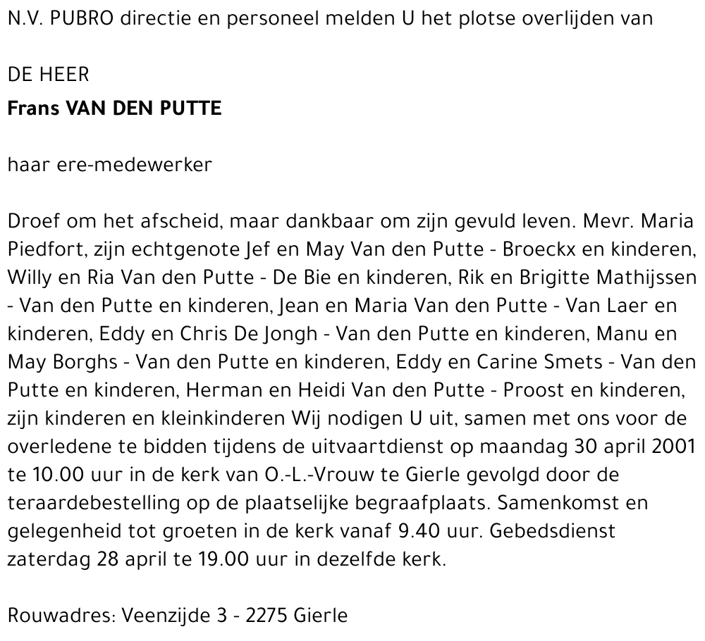  Van den Putte