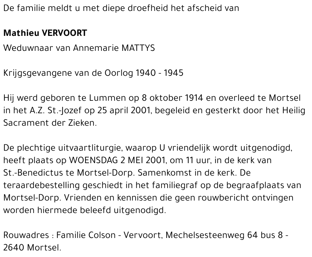  vervoort