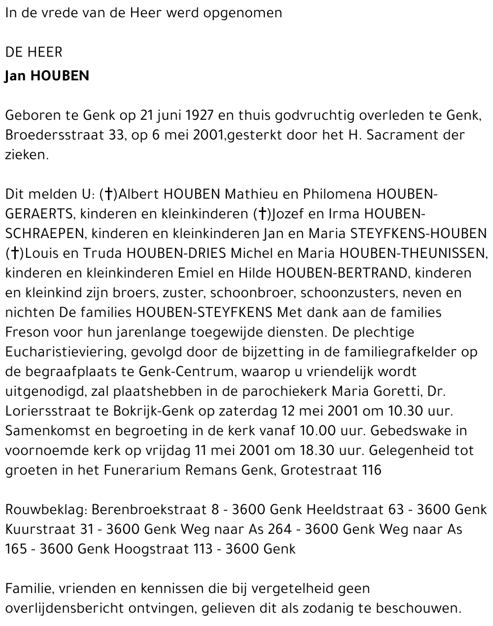  HOUBEN