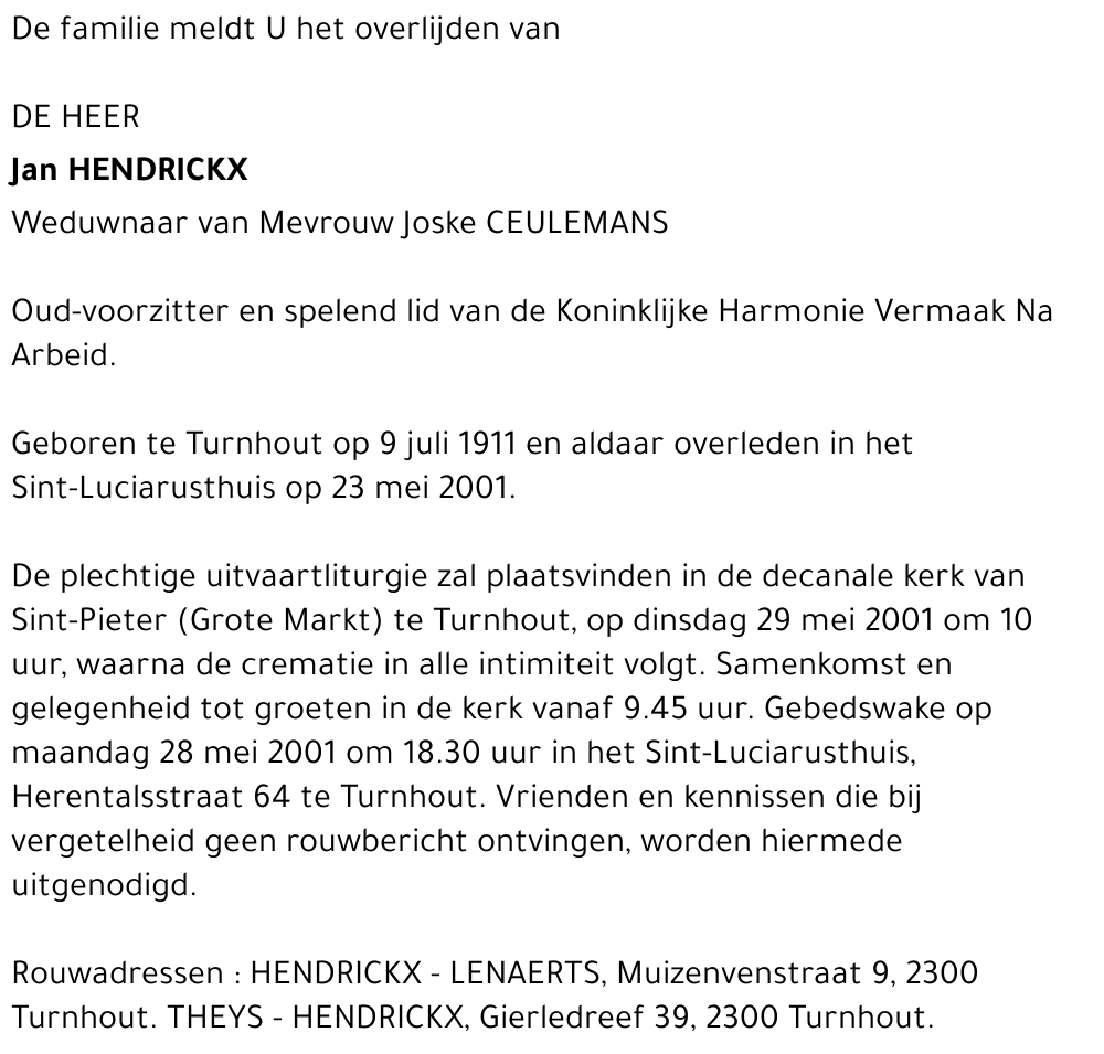 jan hendrickx