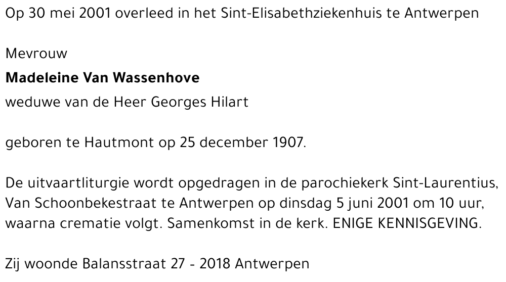 Madeleine Van Wassenhove