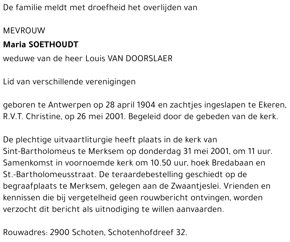 Maria SOETHOUDT