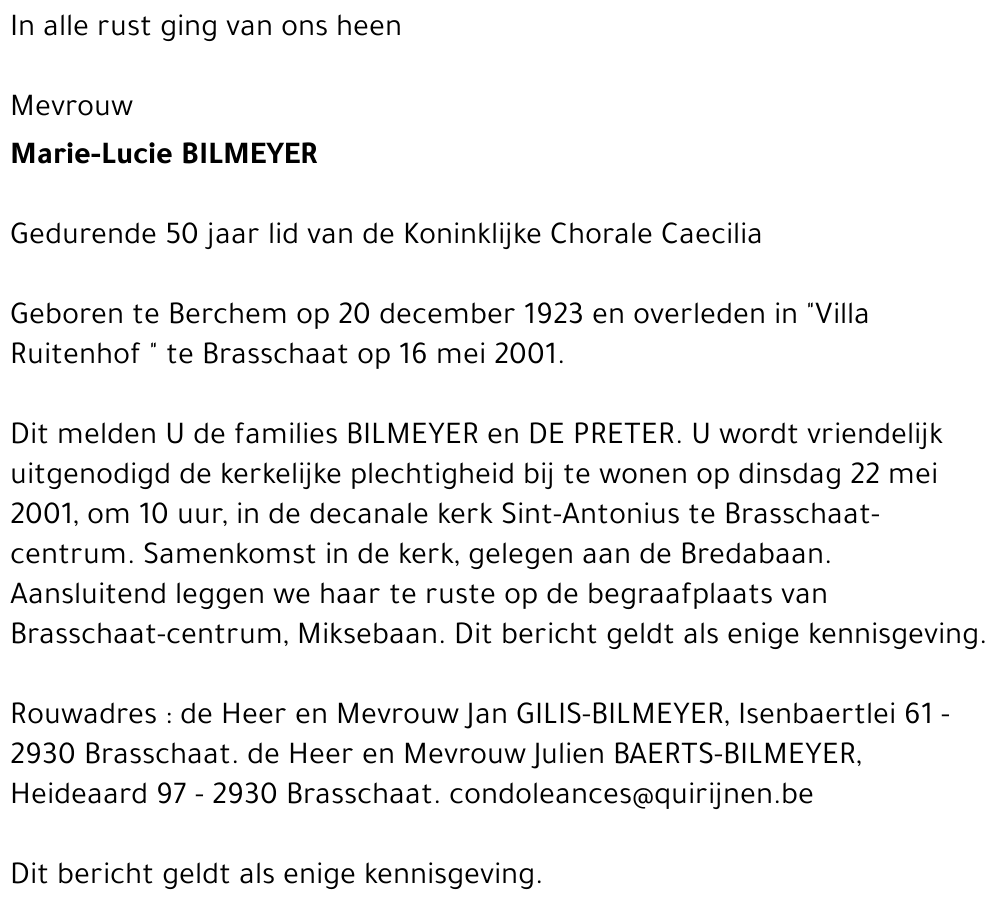 Marie-Lucie Bilmeyer