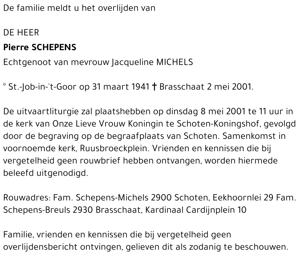  SCHEPENS
