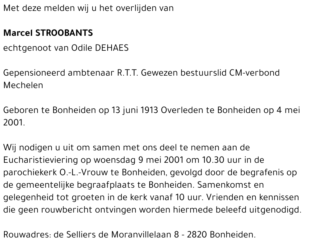  STROOBANTS