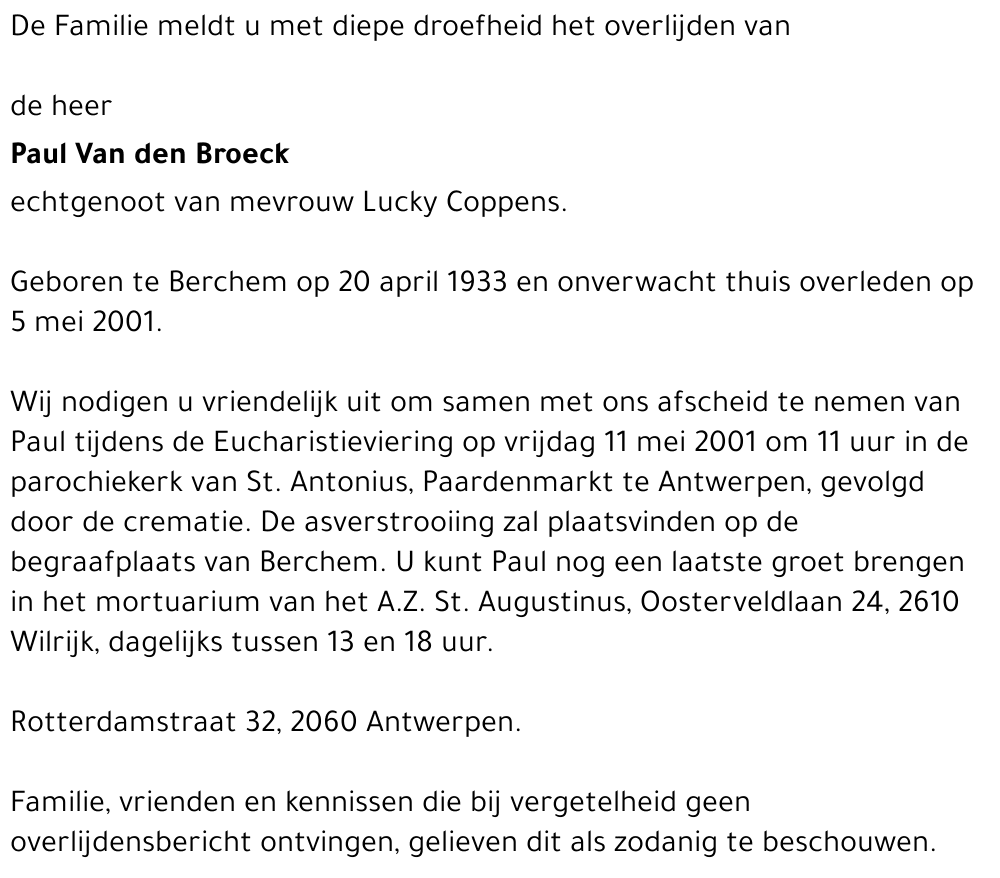  Van den Broeck