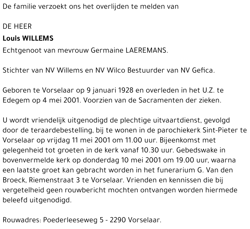  WILLEMS