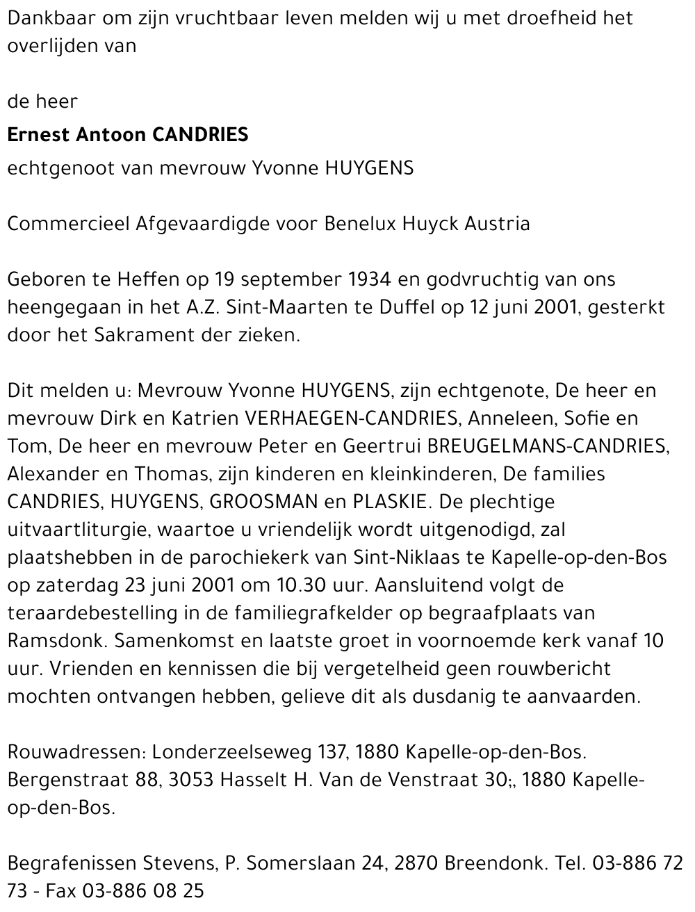 Ernest Antoon Candries