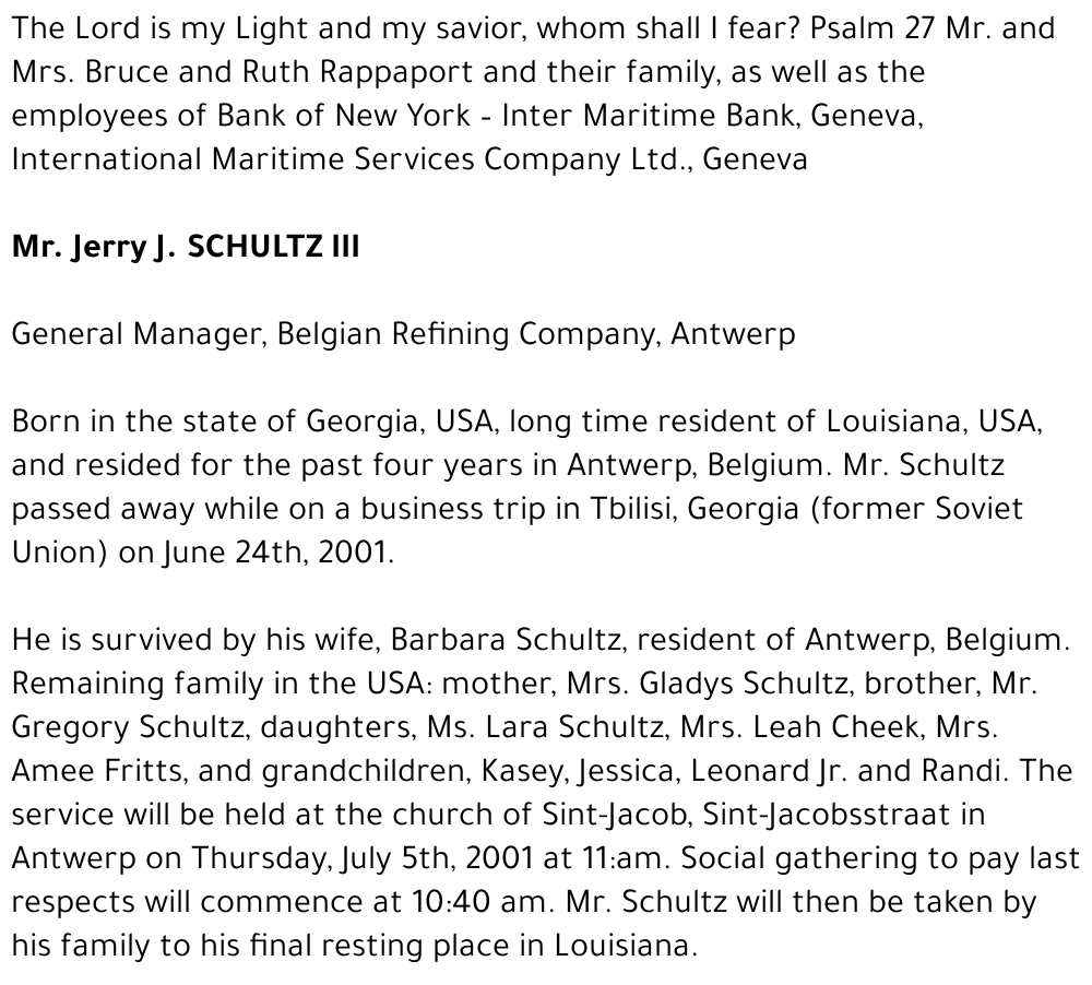 Jerry J. SCHULTZ III