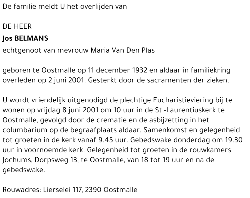 JOS BELMANS