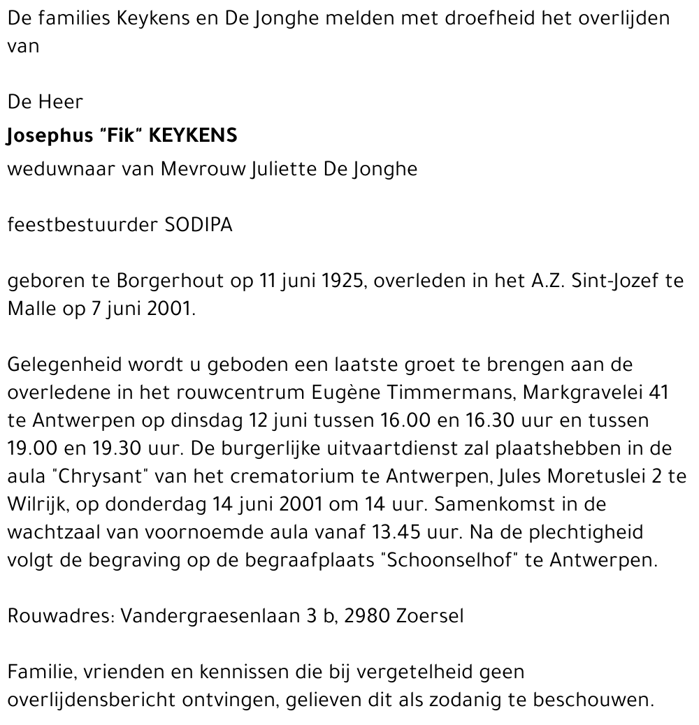 Josephus Keykens