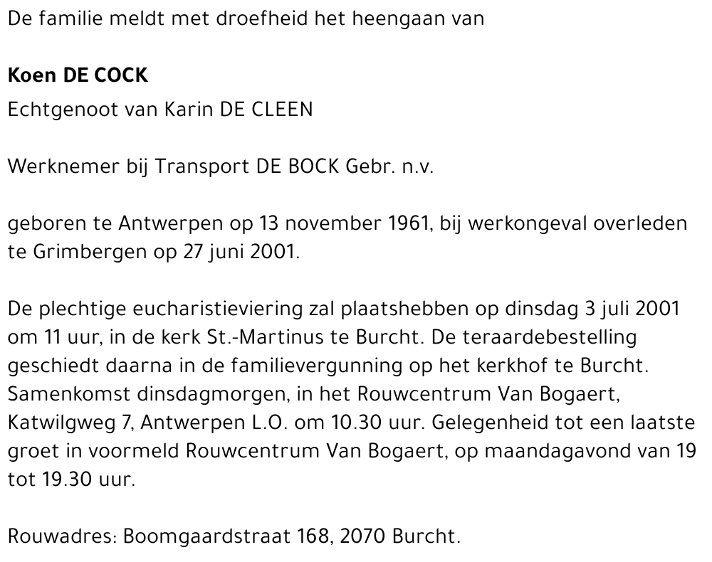 Koen DE COCK