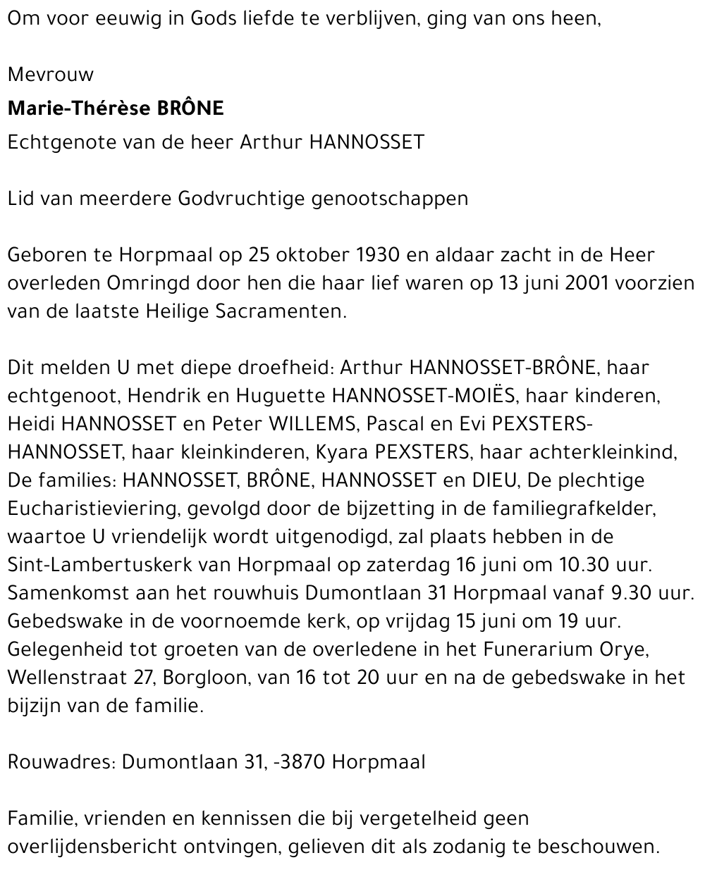 Marie-Thérèse Brône