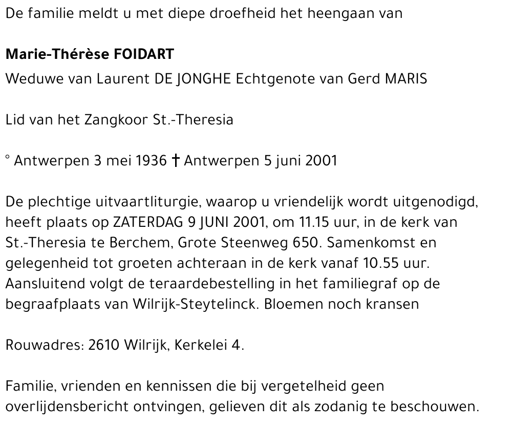 marie-thérèse foidart