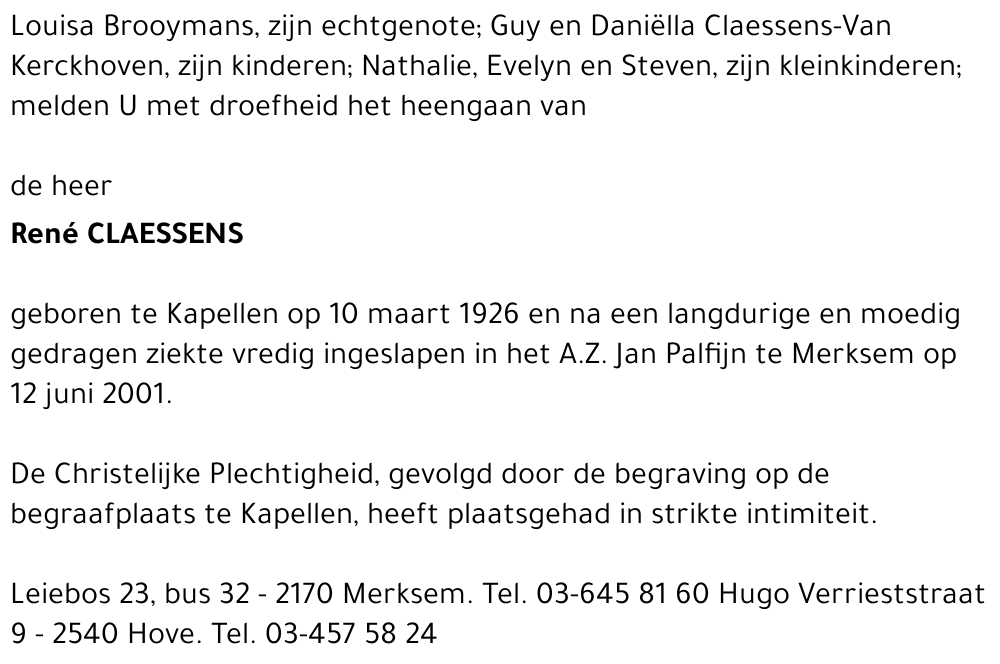 RENÉ CLAESSENS