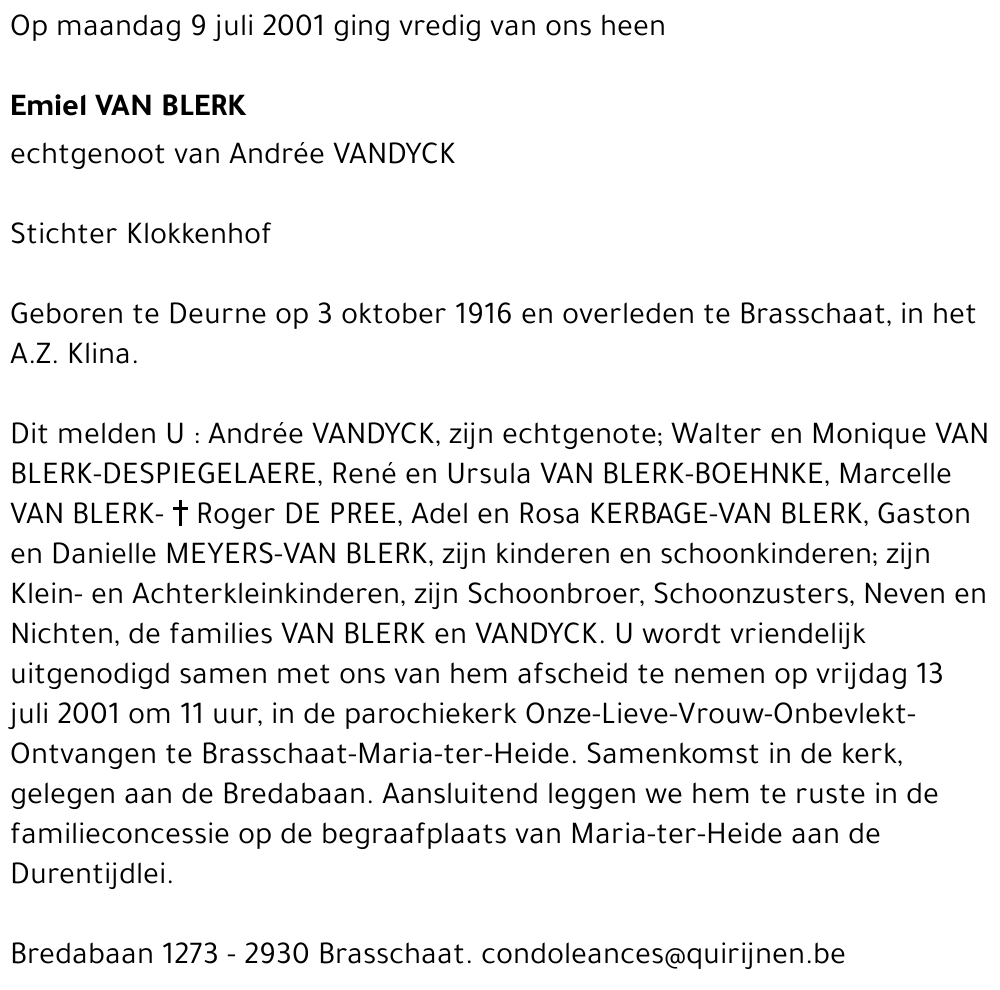 Emiel Van Blerk
