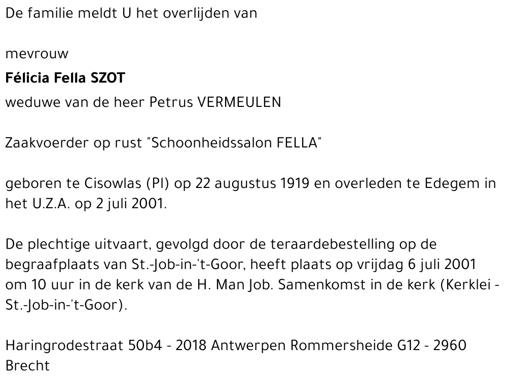 FEÉLICIA FELLA SZOT