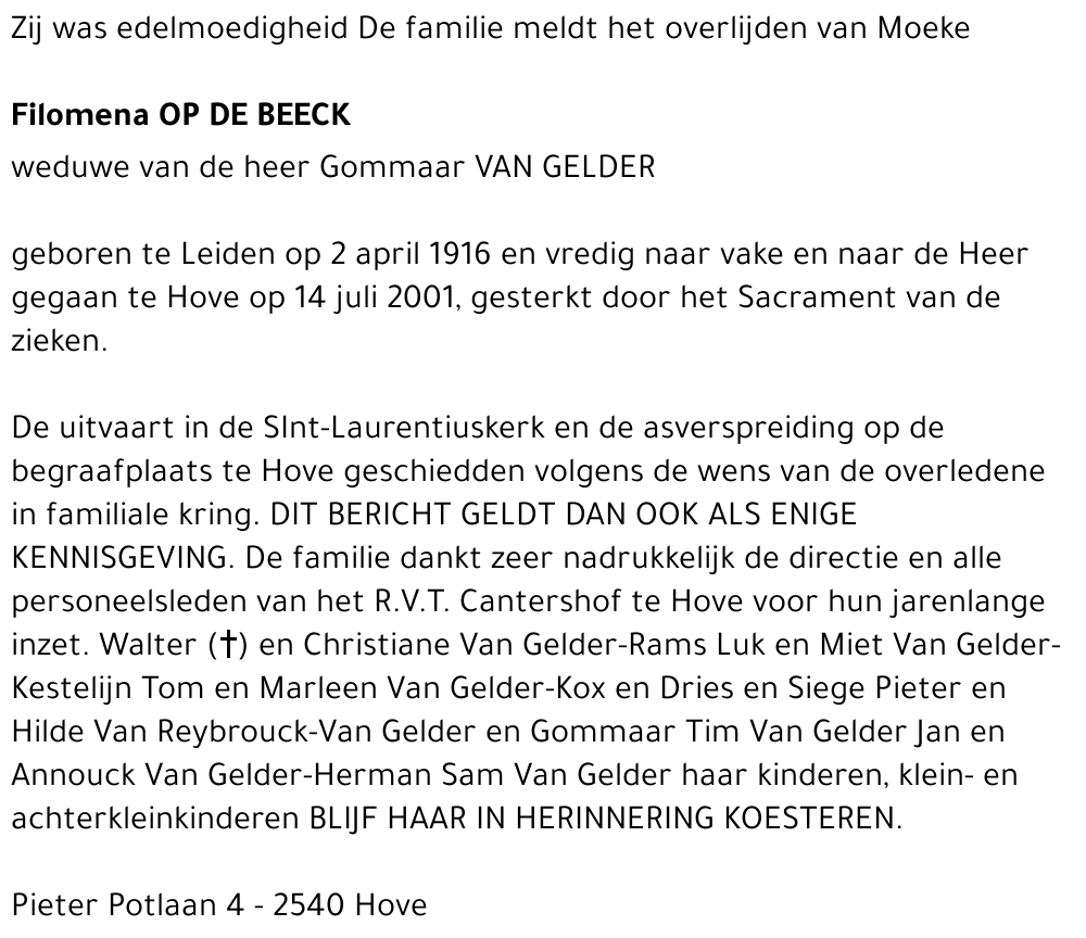 Filomena Op de Beeck