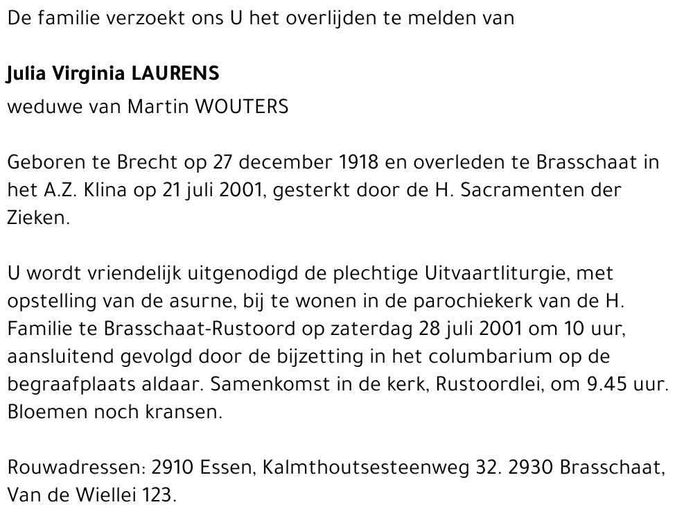 Julia Virginia Laurens