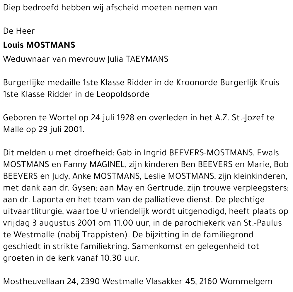 Louis Mostmans
