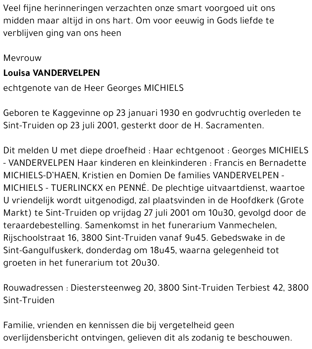 Louisa Vandervelpen