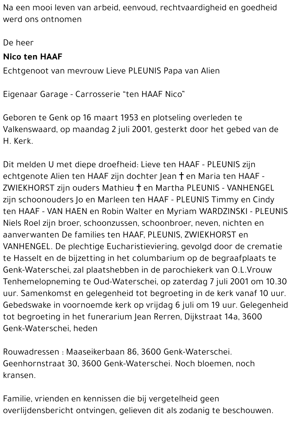 Nico ten HAAF