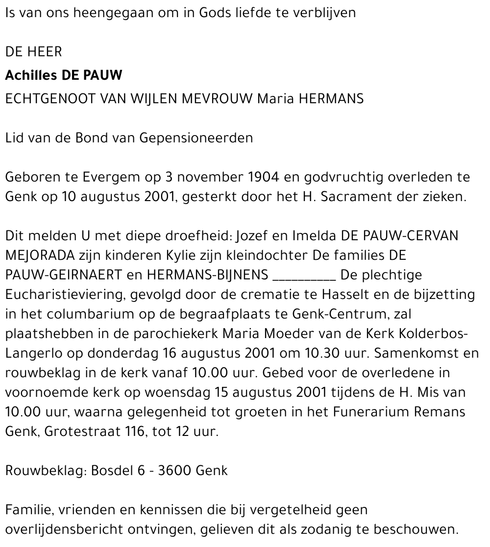 Achilles DE PAUW