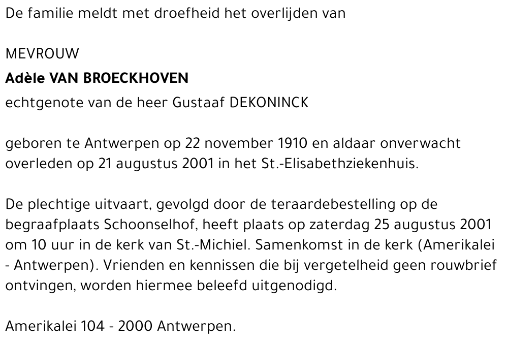 ADÈLE VAN BROECKHOVEN