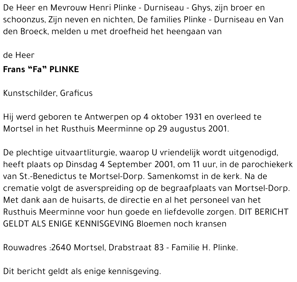 frans plinke