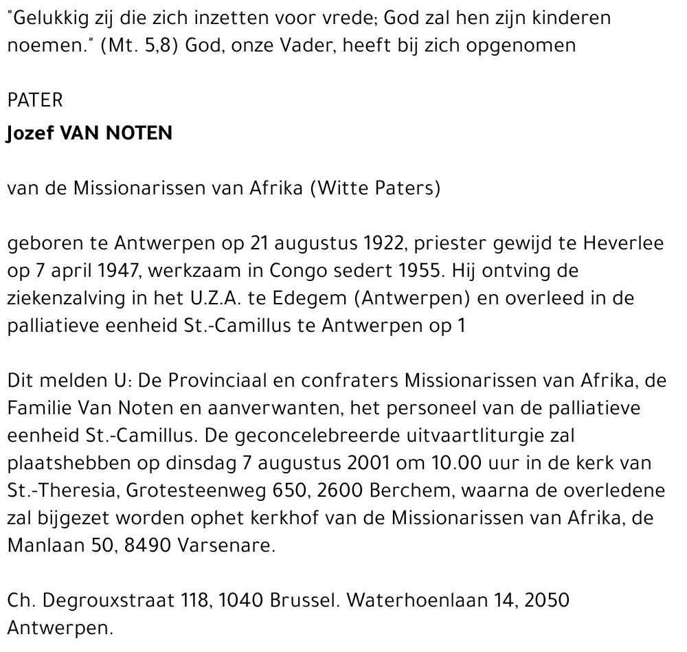 JOZEF VAN NOTEN
