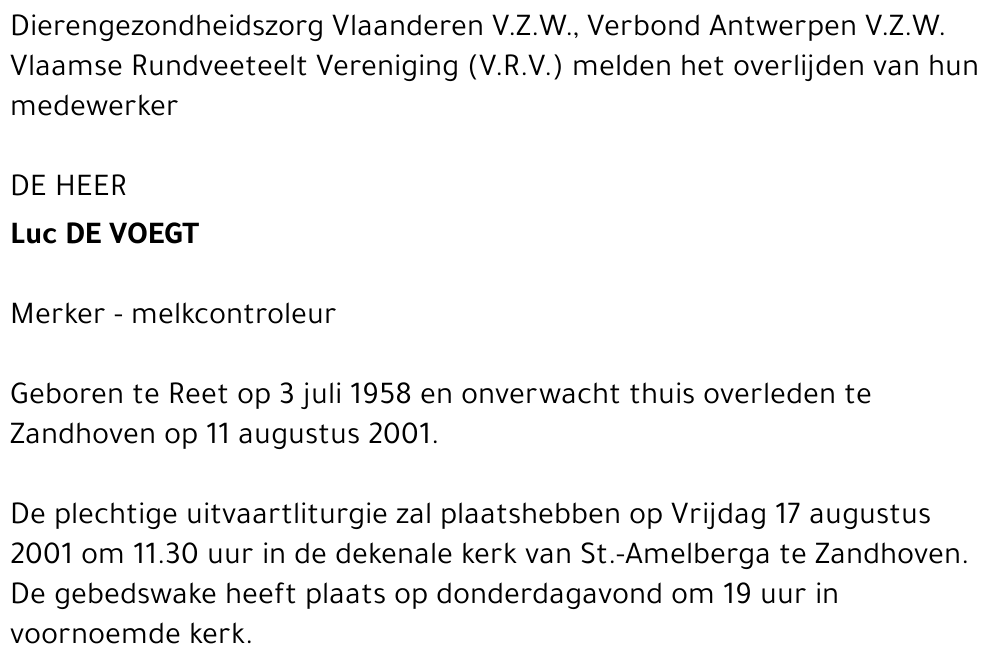 LUC DE VOEGT
