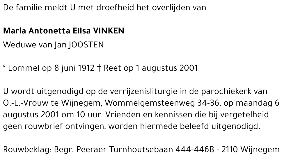 Maria VINKEN