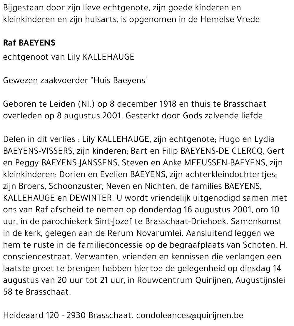 Raf Baeyens