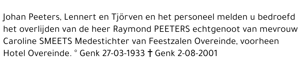 Raymond Peeters