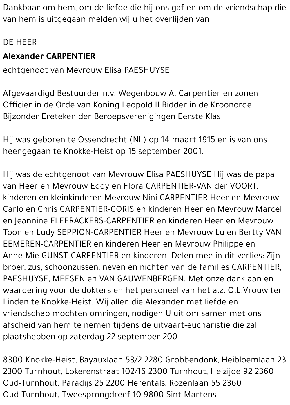 ALEXANDER CARPENTIER