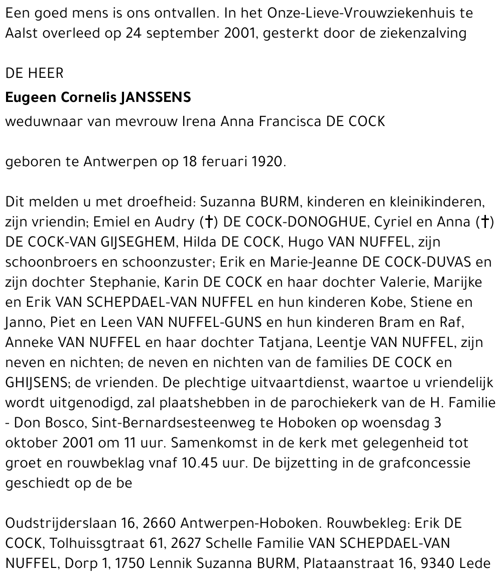 Eugeen Cornelis Janssens