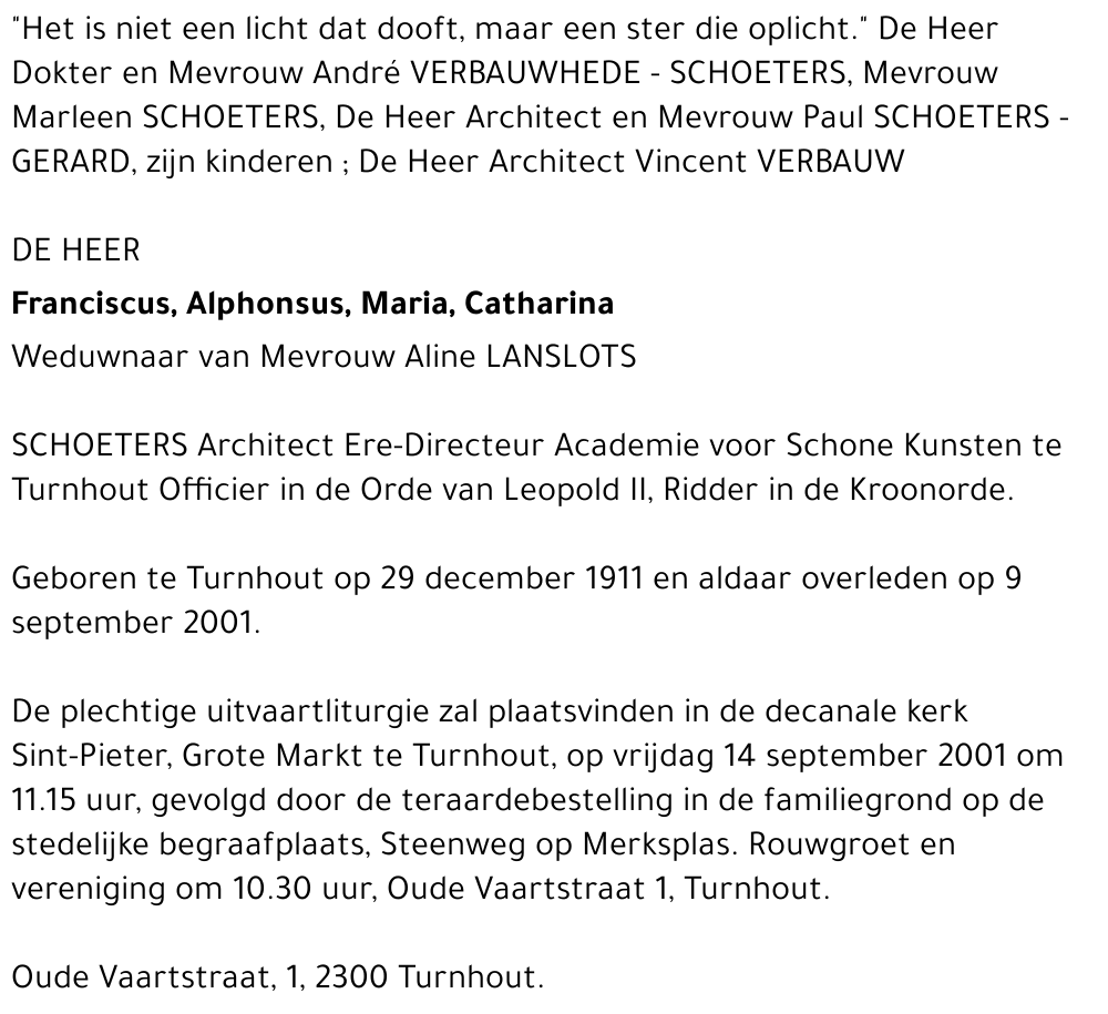 Franciscus Schoeters