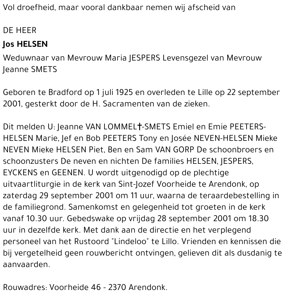 JOS HELSEN